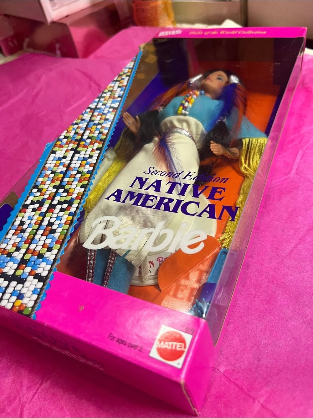 1996 Second Edition Native American Barbie Dolls of the World Collection NRFB